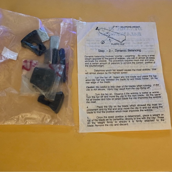 Dynamic Ceiling Fan Blade balancing kit with instructions, Never Used!! - Picture 4 of 10